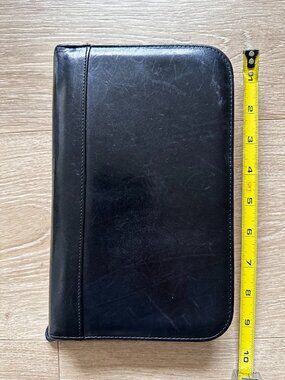 Vintage Coach Zip-Around Organizer in Black